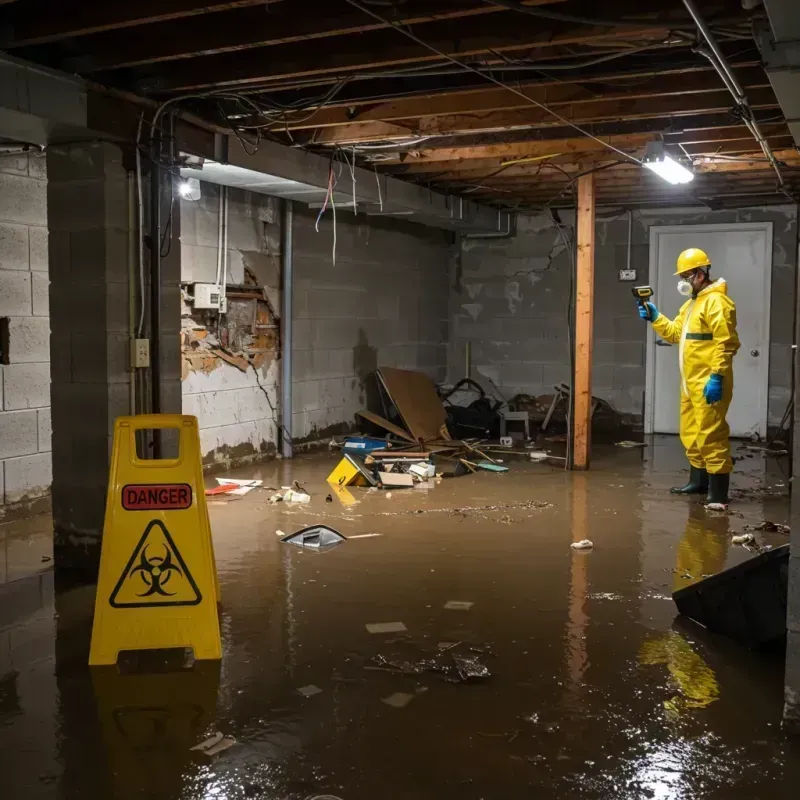 Flooded Basement Electrical Hazard in Lincoln County, WY Property